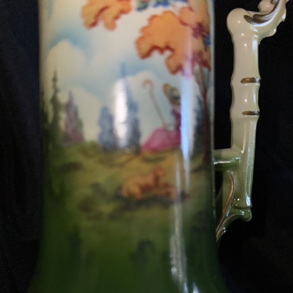 Vintage Ceramic Pitcher with Scenic Design Czech pottery - Picture 8 of 12